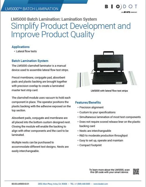 LM5000™ Manual Lamination System - BioDot